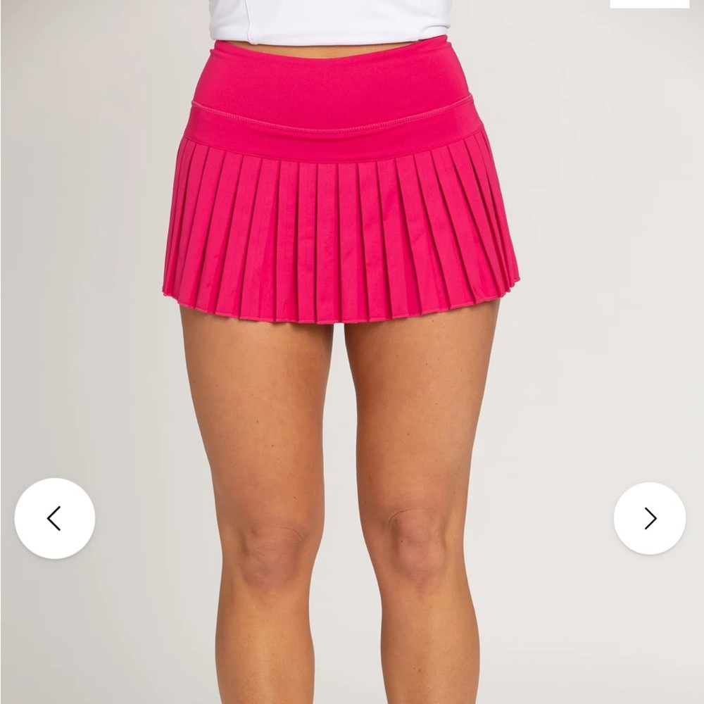 Gold Hinge hot pink pleated tennis skirt-Small